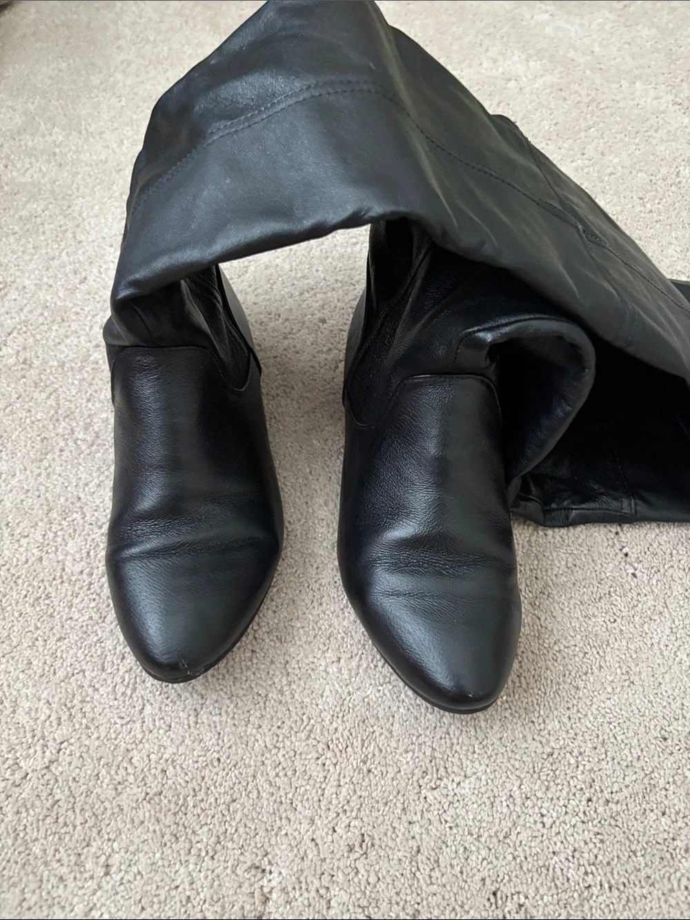 Chinese Laundry Black Over-the-Knee Women’s Faux Leather Boots